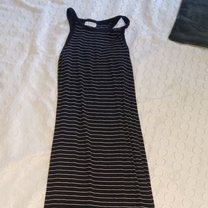 Black striped maxi dress